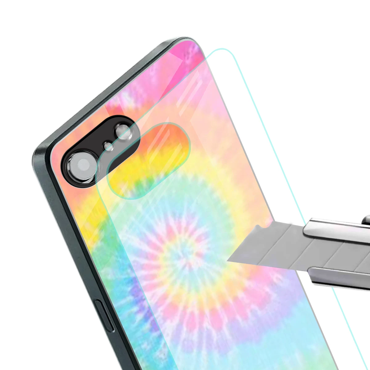 Rainbow stylish phone case for iphone 16e | glossy glass and slim fit