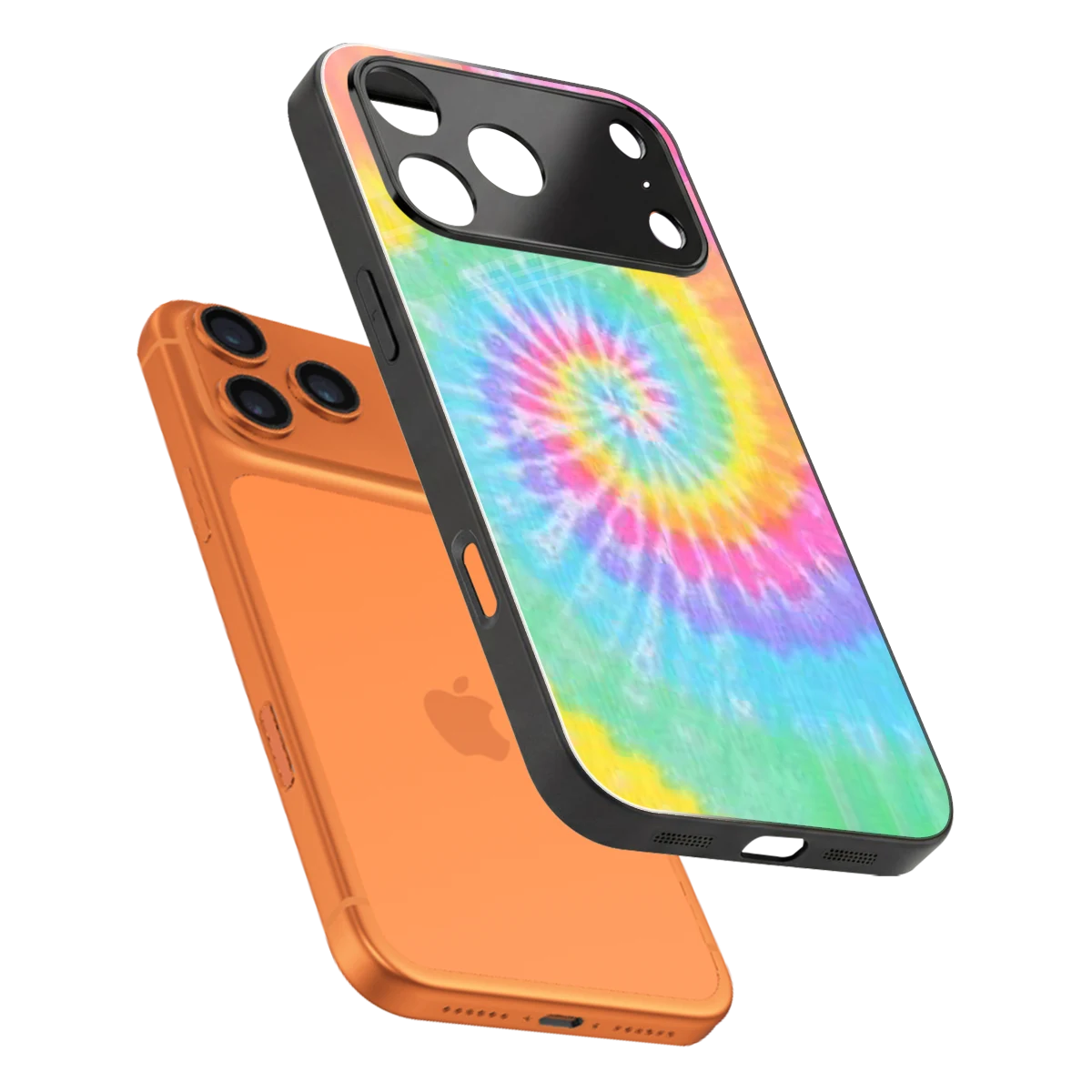 Rainbow sleek iphone 17 pro max cover with tempered glass back and TPU edges