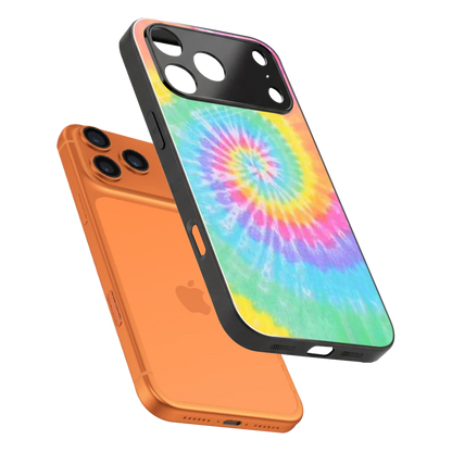 Rainbow sleek iphone 17 pro max cover with tempered glass back and TPU edges