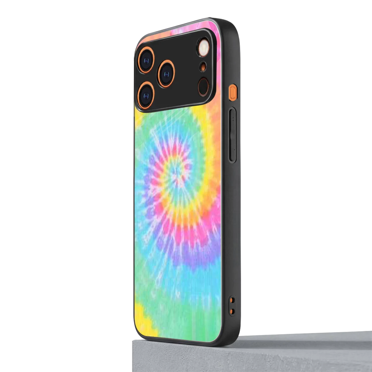 Rainbow iphone 17 pro mobile cover | shockproof glass phone case