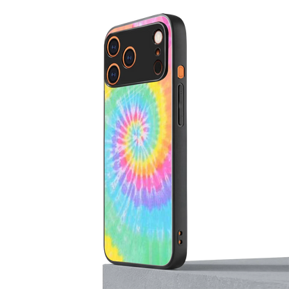 Rainbow iphone 17 pro mobile cover | shockproof glass phone case