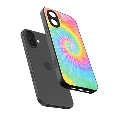 Rainbow sleek iphone 17 cover with tempered glass back and TPU edges
