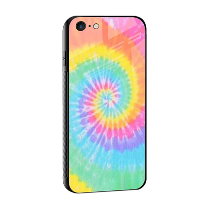Rainbow sleek iphone 6s cover with tempered glass back and TPU edges