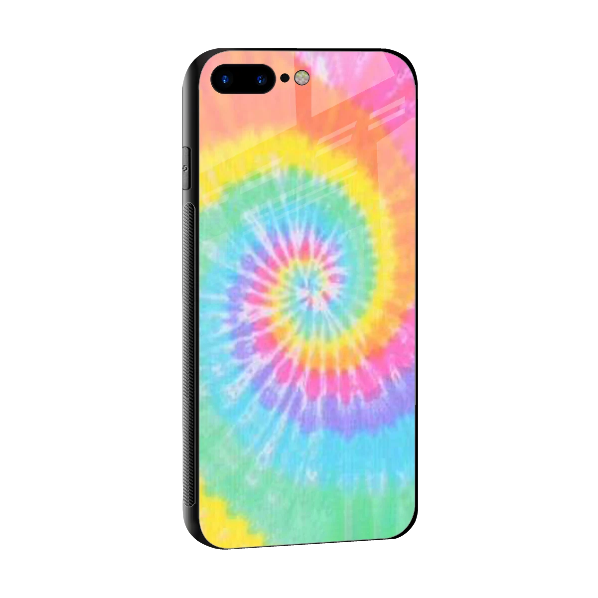 Rainbow sleek iphone 8 plus cover with tempered glass back and TPU edges