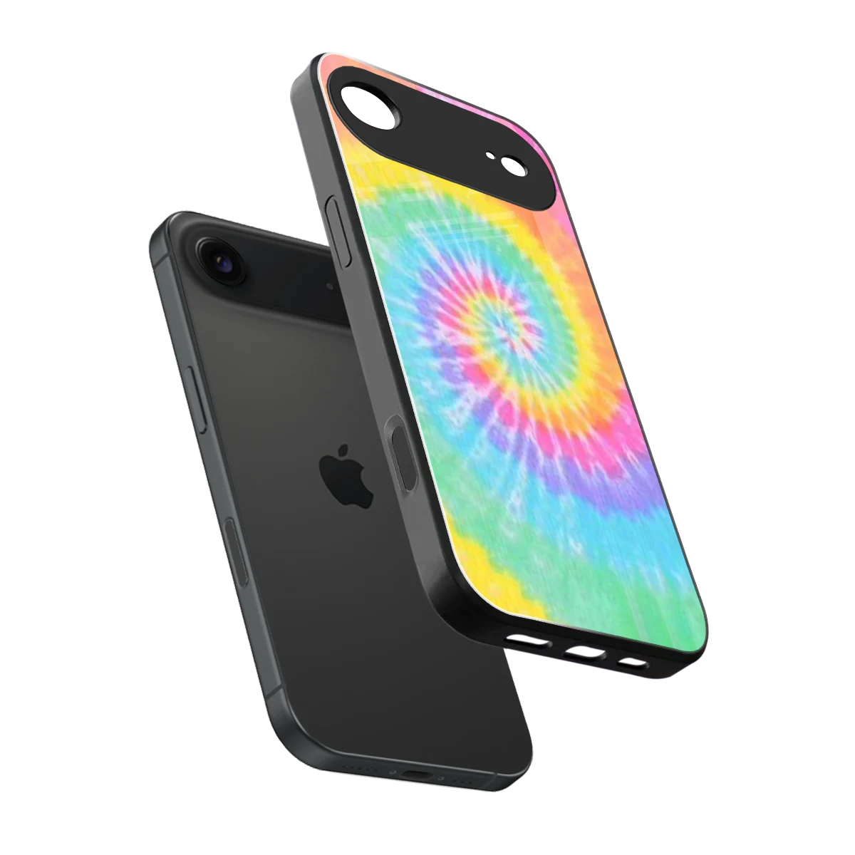 Rainbow sleek iphone air cover with tempered glass back and TPU edges