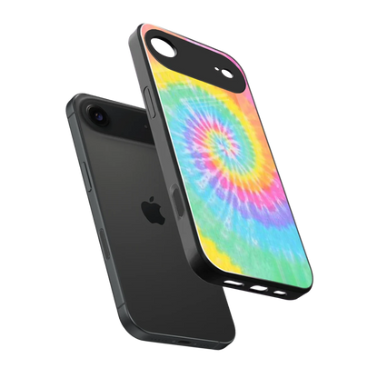 Rainbow sleek iphone air cover with tempered glass back and TPU edges