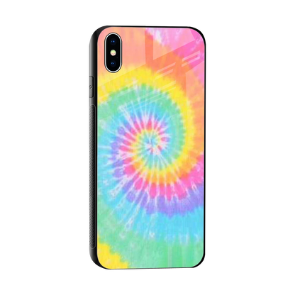 Rainbow sleek iphone xs max cover with tempered glass back and TPU edges