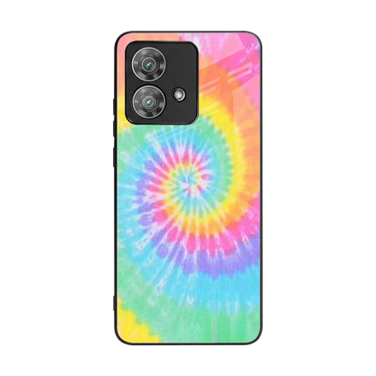 Rainbow back phone cover | glass case for motorola edge 40 neo 5g