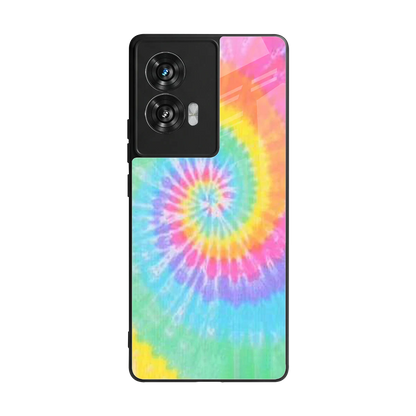 Rainbow back phone cover | glass case for motorola edge 50 fusion