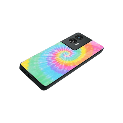 Rainbow stylish phone case for motorola edge 50 fusion | glossy glass and slim fit