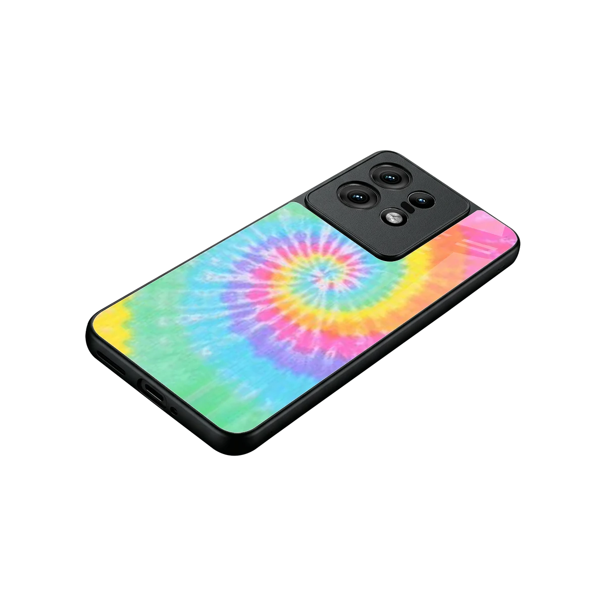 Rainbow stylish phone case for motorola edge 50 pro | glossy glass and slim fit