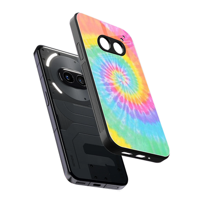 Rainbow sleek nothing phone 2a cover with tempered glass back and TPU edges