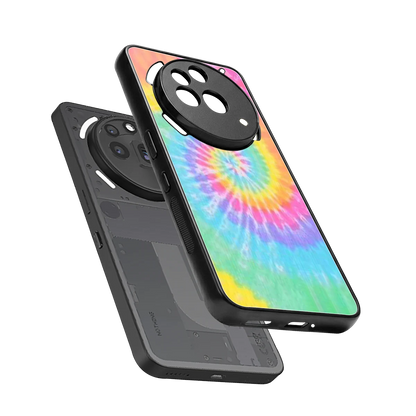 Rainbow sleek nothing phone 3a pro cover with tempered glass back and TPU edges