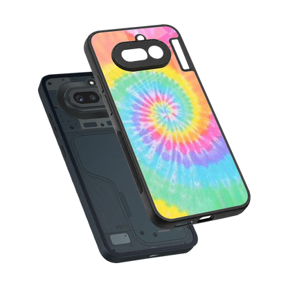 Rainbow sleek nothing phone 4a cover with tempered glass back and TPU edges