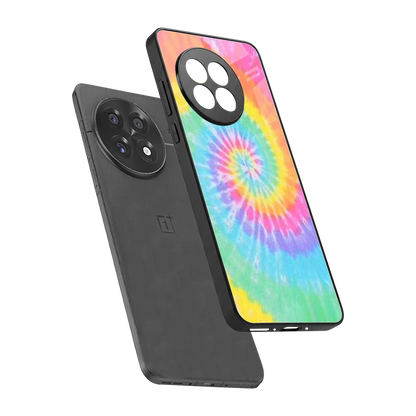 Rainbow sleek oneplus 13r cover with tempered glass back and TPU edges