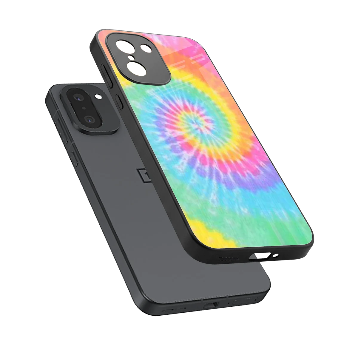 Rainbow sleek oneplus 15r cover with tempered glass back and TPU edges
