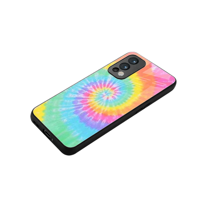 Rainbow stylish phone case for oneplus nord 2 | glossy glass and slim fit
