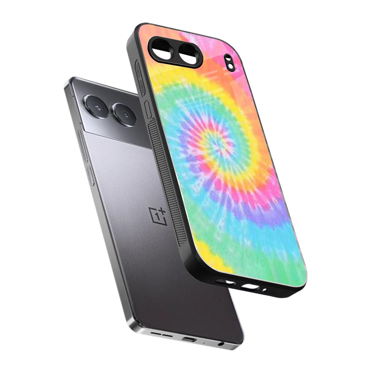 Rainbow sleek oneplus nord 4 cover with tempered glass back and TPU edges