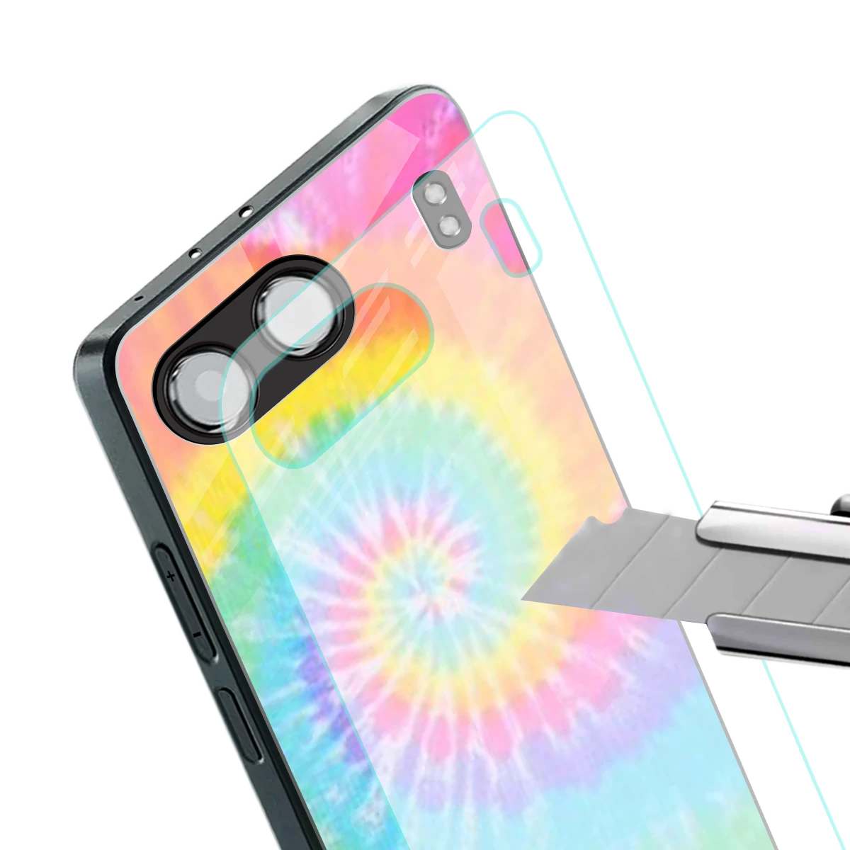 Rainbow stylish phone case for oneplus nord 4 | glossy glass and slim fit