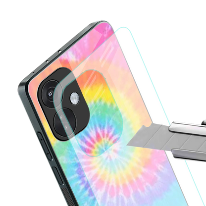 Rainbow stylish phone case for oneplus nord ce 3 | glossy glass and slim fit