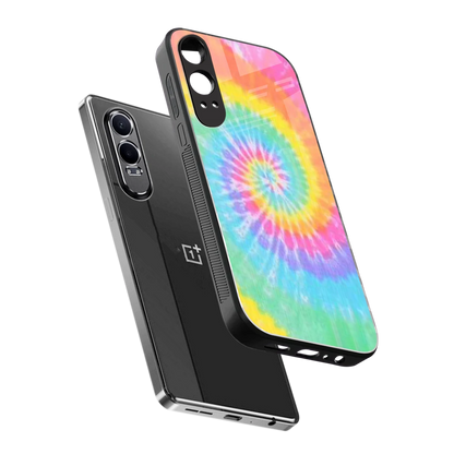 Rainbow sleek oneplus nord ce 4 lite cover with tempered glass back and TPU edges