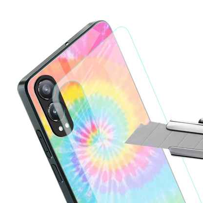 Rainbow stylish phone case for oneplus nord ce 4 lite | glossy glass and slim fit