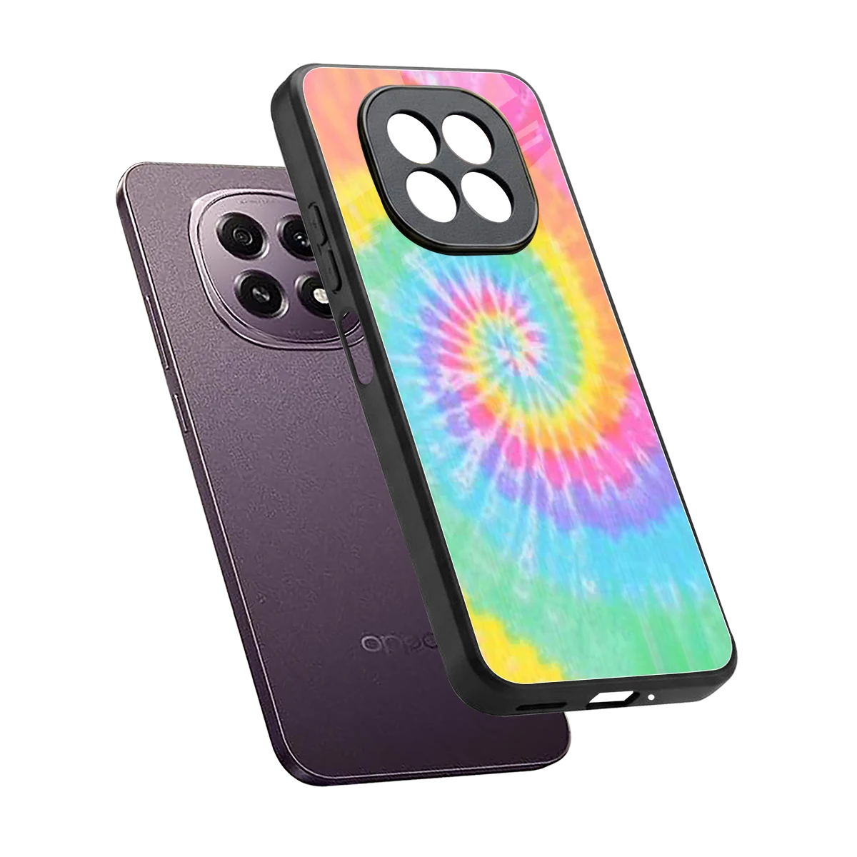 Rainbow sleek oppo f29 5g cover with tempered glass back and TPU edges