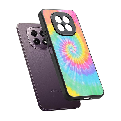 Rainbow sleek oppo f29 5g cover with tempered glass back and TPU edges