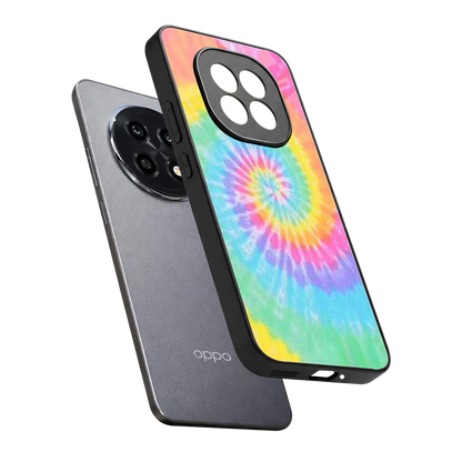 Rainbow sleek oppo f29 pro 5g cover with tempered glass back and TPU edges