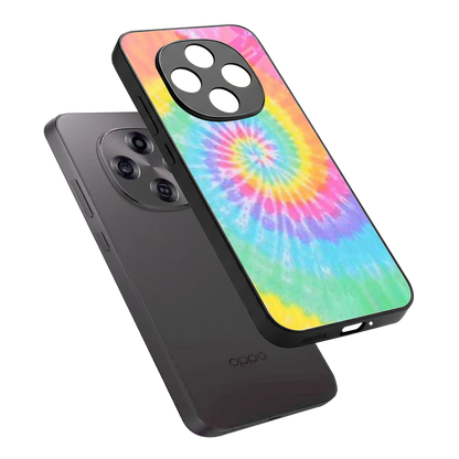 Rainbow sleek oppo f31 pro 5g cover with tempered glass back and TPU edges