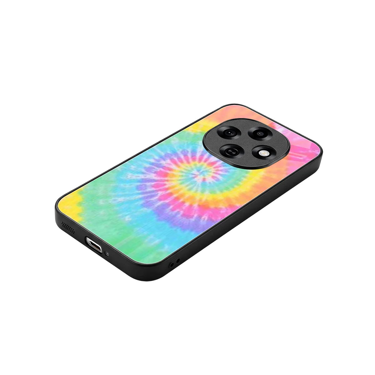 Rainbow stylish phone case for oppo f31 pro 5g | glossy glass and slim fit