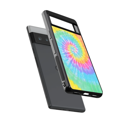 Rainbow sleek google pixel 6 pro cover with tempered glass back and TPU edges