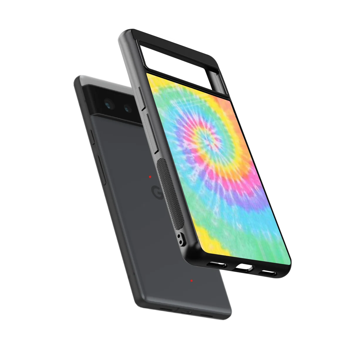 Rainbow sleek google pixel 6 cover with tempered glass back and TPU edges