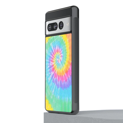 Rainbow stylish phone case for google pixel 7 pro | glossy glass and slim fit