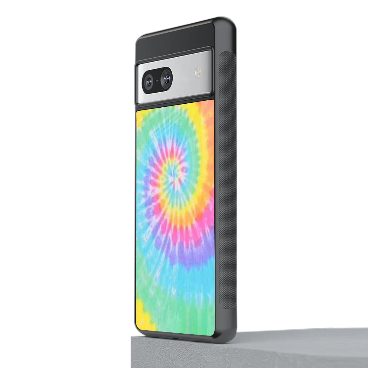 Rainbow stylish phone case for google pixel 7a | glossy glass and slim fit