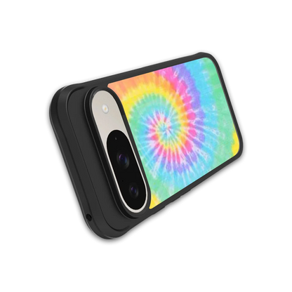 Rainbow stylish phone case for google pixel 9 | glossy glass and slim fit