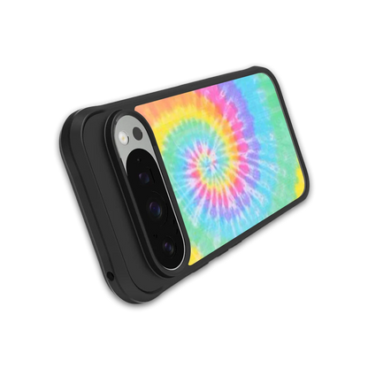 Rainbow stylish phone case for google pixel 9 pro xl | glossy glass and slim fit