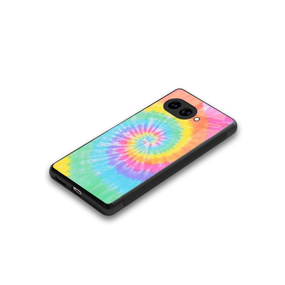 Rainbow stylish phone case for google pixel 10a | glossy glass and slim fit