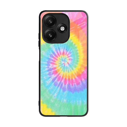 Rainbow back phone cover | glass case for redmi 12 5g