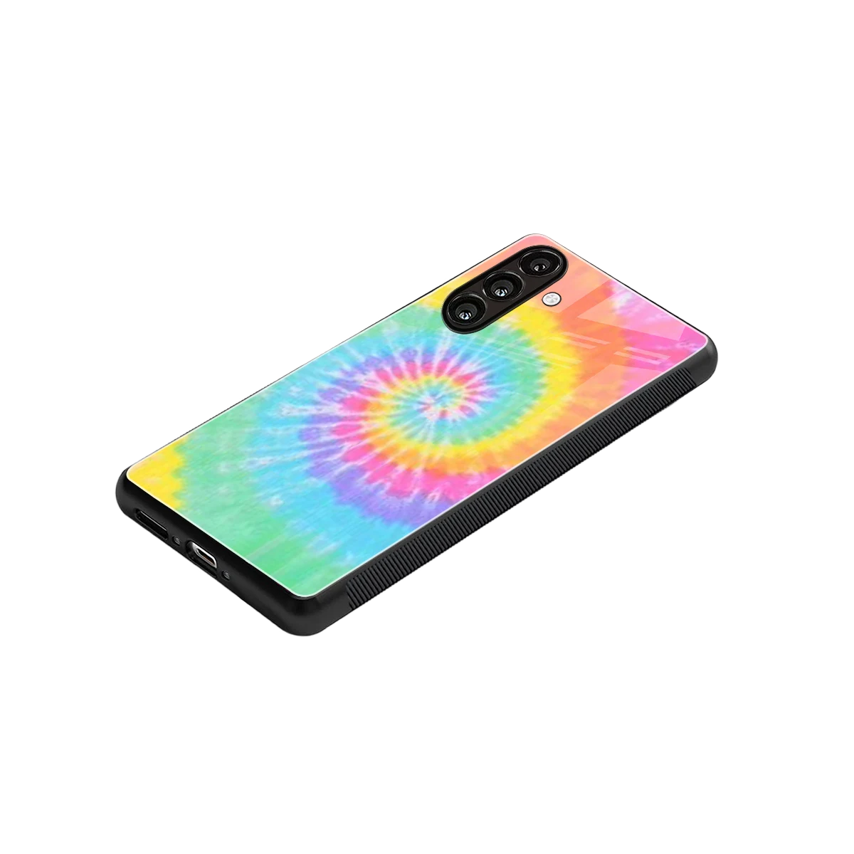 Rainbow stylish phone case for samsung galaxy a16 5g | glossy glass and slim fit
