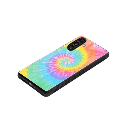 Rainbow stylish phone case for samsung galaxy a14 5g | glossy glass and slim fit