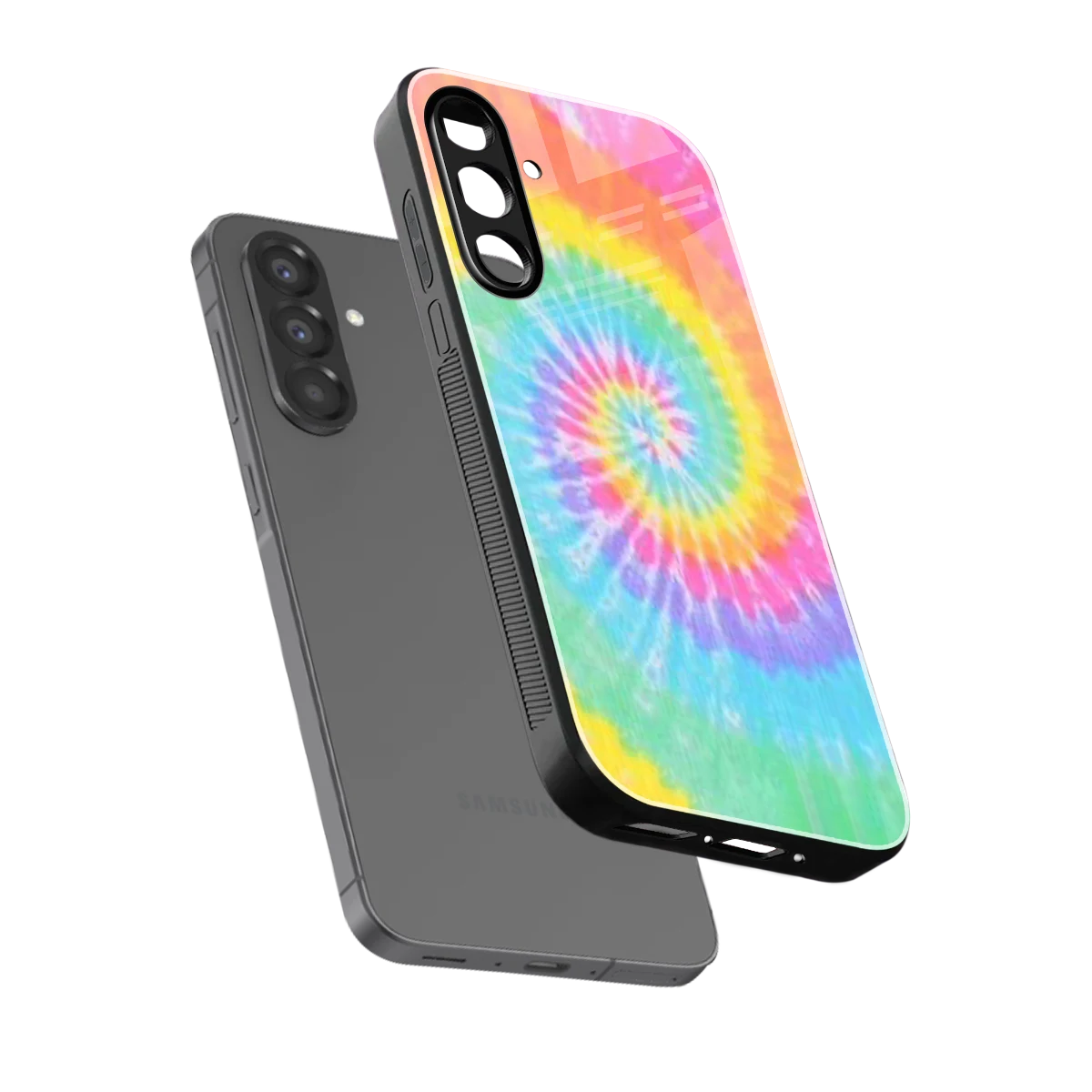 Rainbow sleek samsung galaxy a36 5g cover with tempered glass back and TPU edges