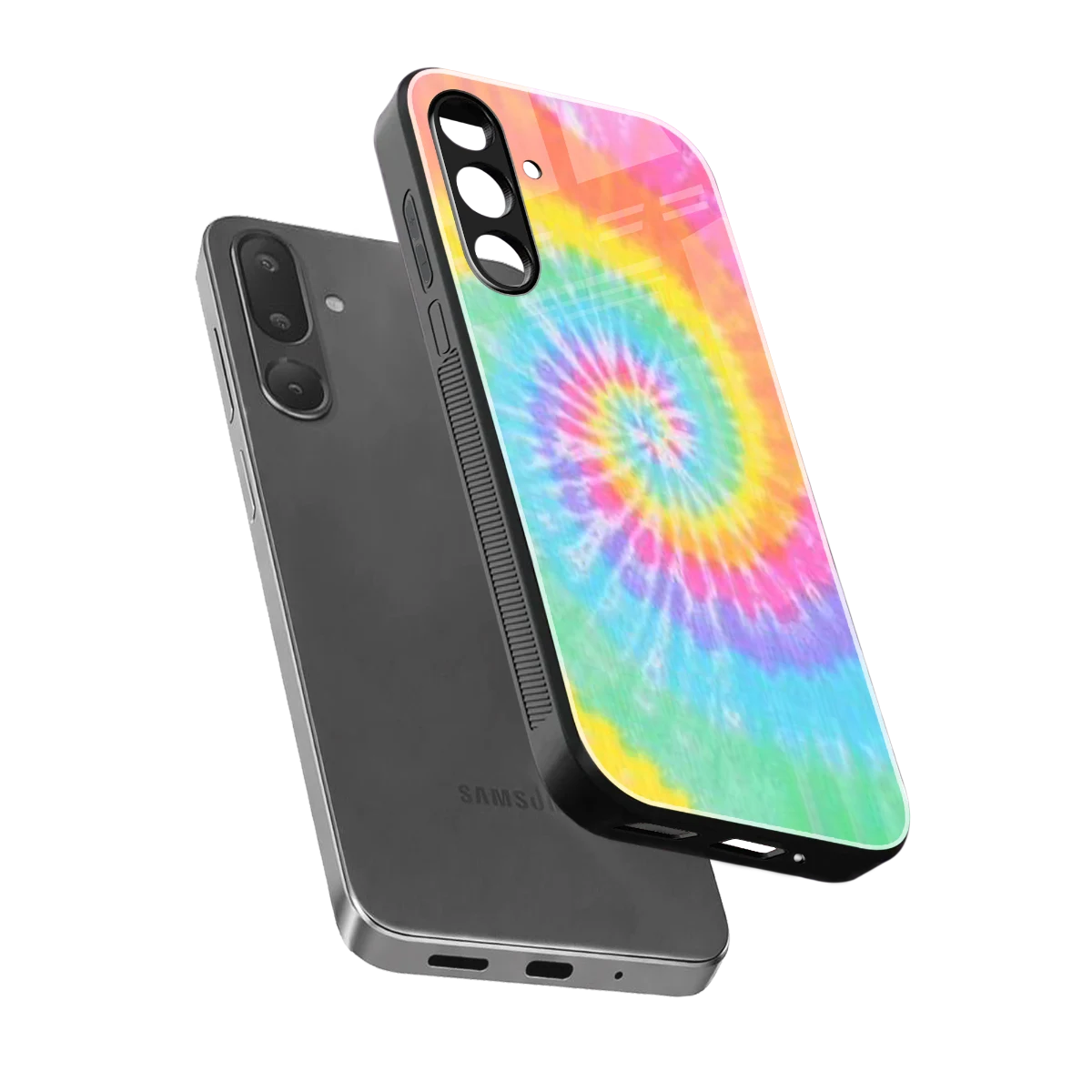 Rainbow sleek samsung galaxy m36 5g cover with tempered glass back and TPU edges