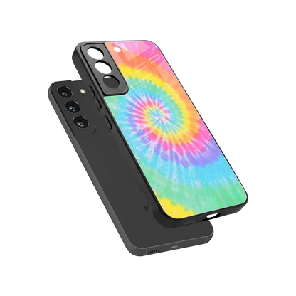Rainbow sleek samsung galaxy s22 cover with tempered glass back and TPU edges