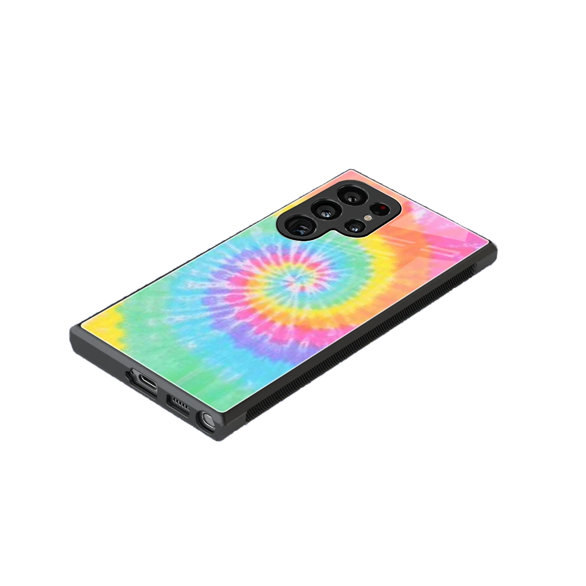Rainbow stylish phone case for samsung galaxy s24 ultra | glossy glass and slim fit