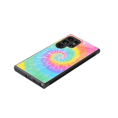 Rainbow stylish phone case for samsung galaxy s24 ultra | glossy glass and slim fit