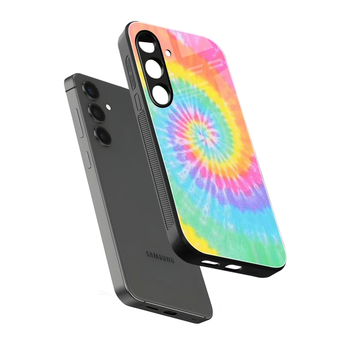 Rainbow sleek samsung galaxy s25 cover with tempered glass back and TPU edges