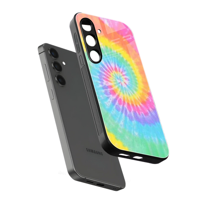 Rainbow sleek samsung galaxy s23 plus cover with tempered glass back and TPU edges