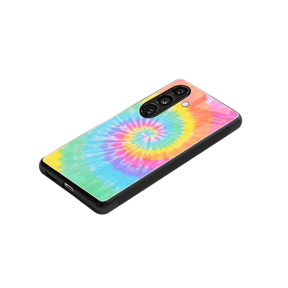 Rainbow stylish phone case for samsung galaxy s24 | glossy glass and slim fit
