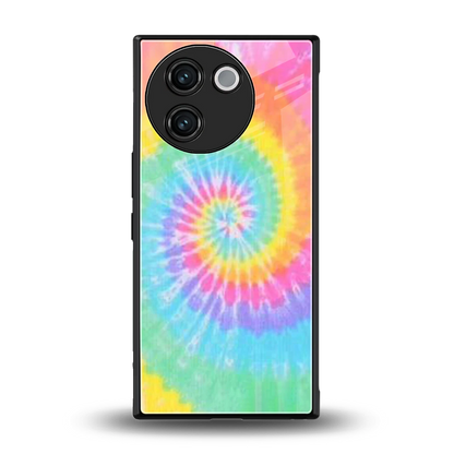 Rainbow back phone cover | glass case for vivo v30e